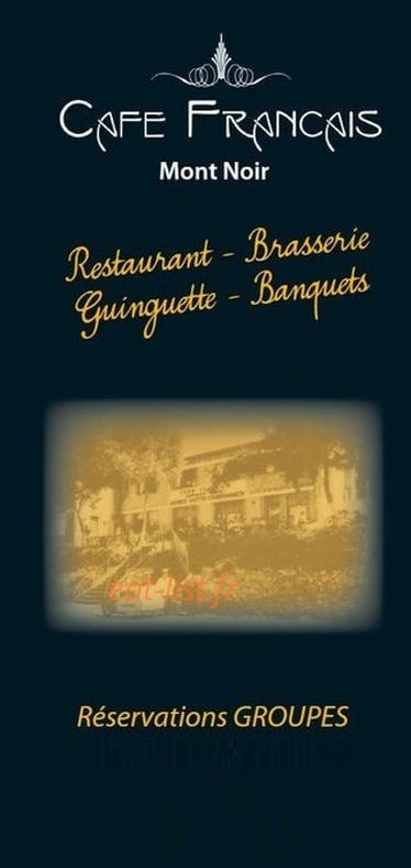 Café Français — carte page 1
