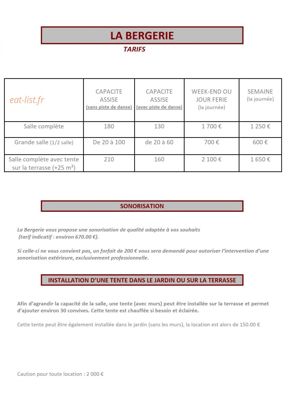 La Bergerie — carte page 5