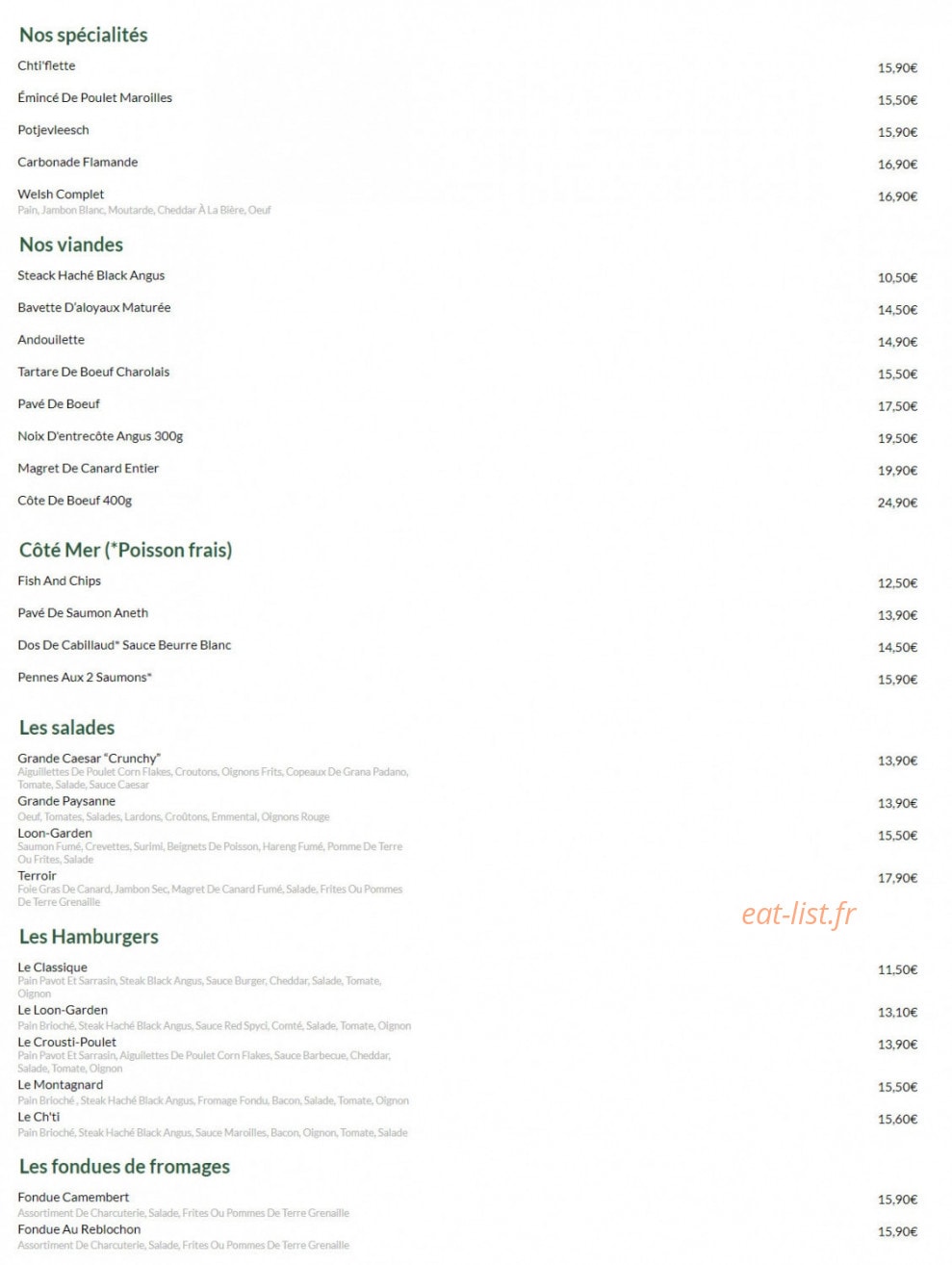 Loon Garden — carte page 2