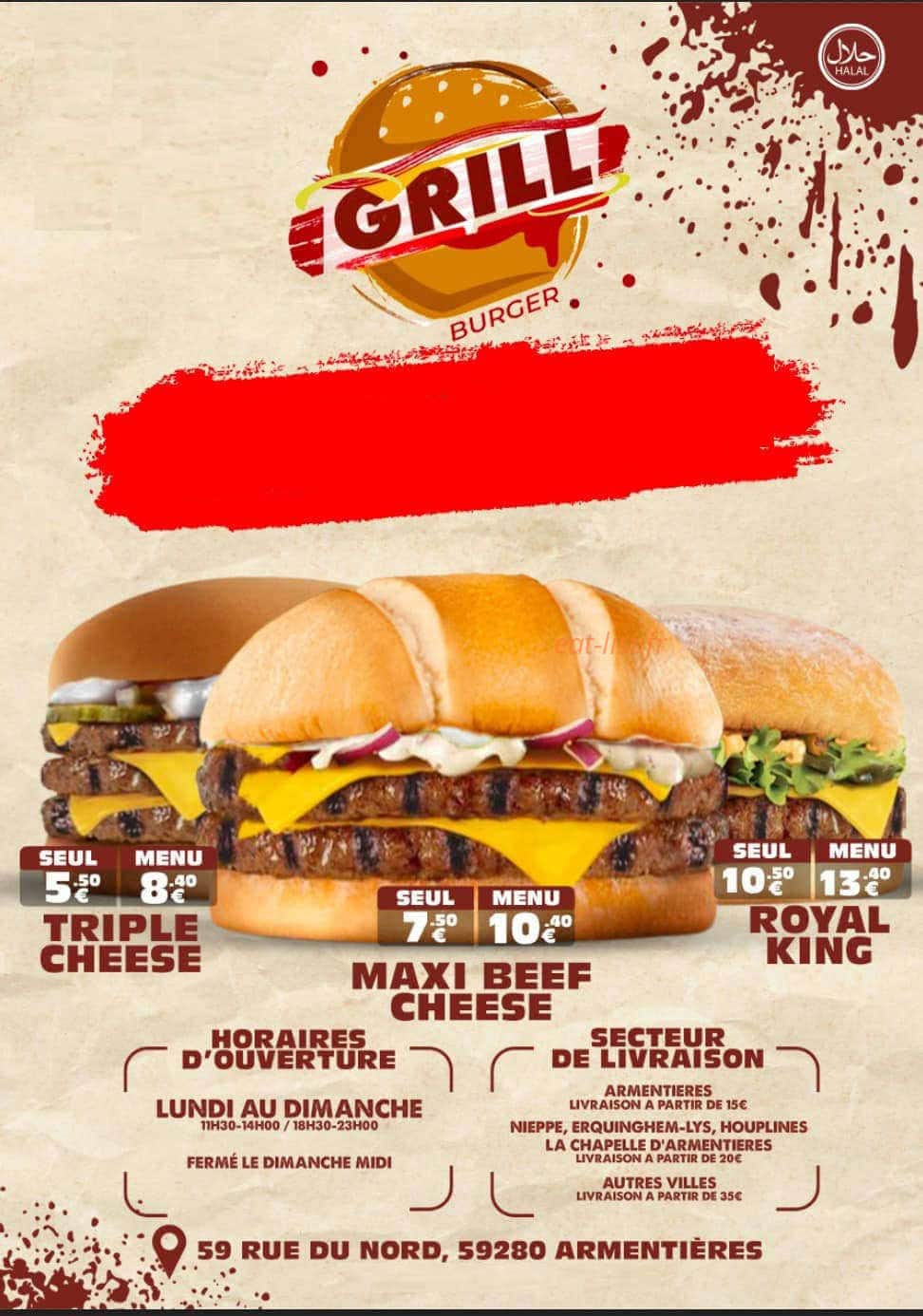 Grill Burger — carte page 1