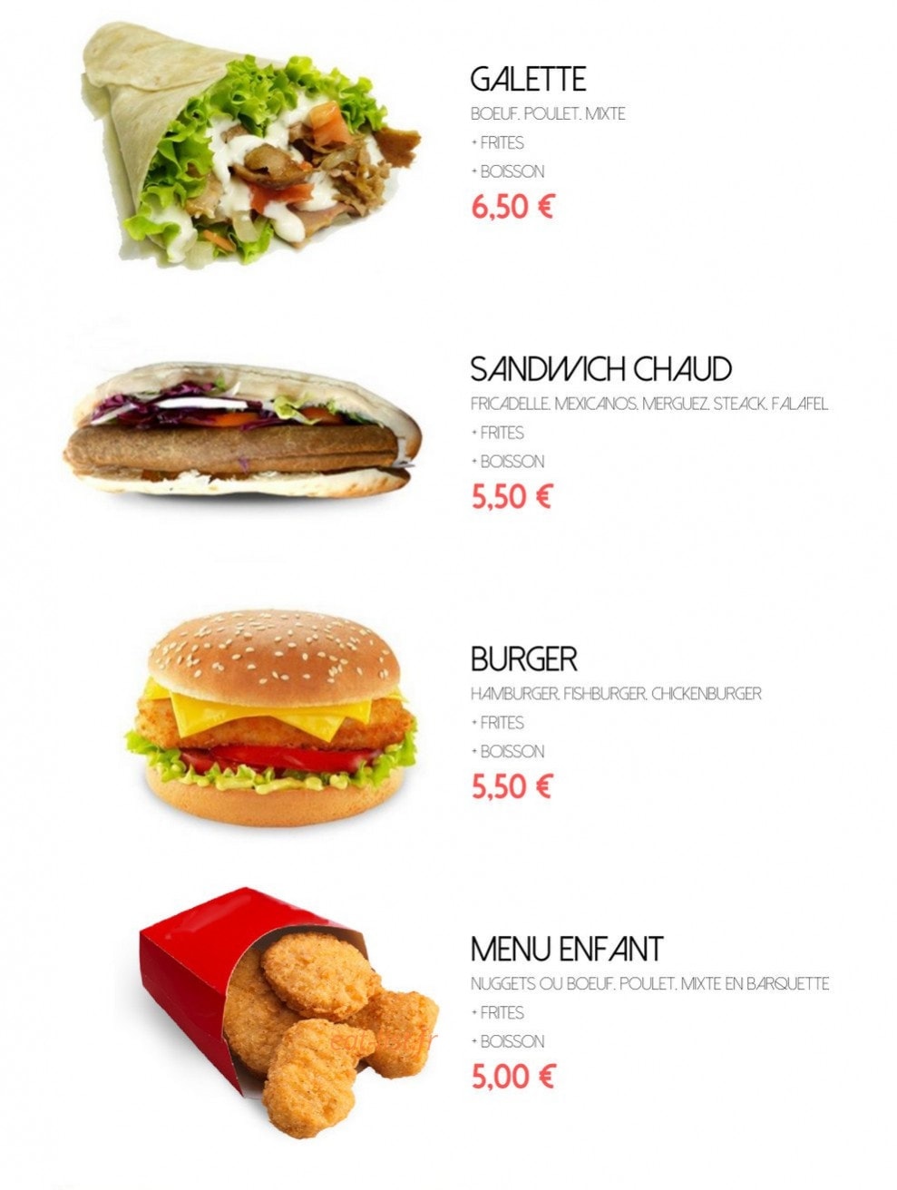 Kebab Dardani — carte page 2