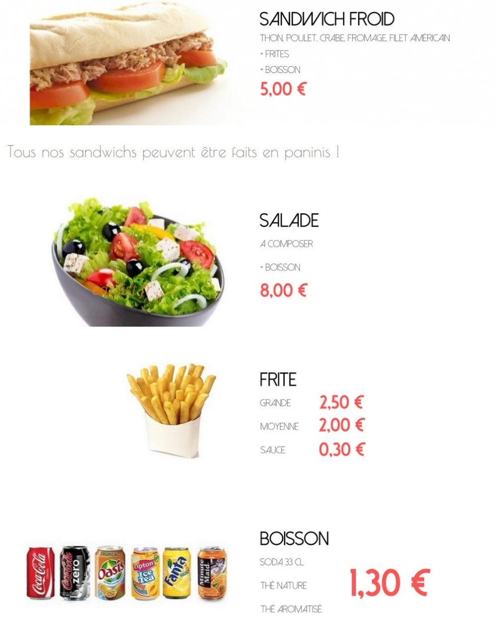 Kebab Dardani — carte page 3