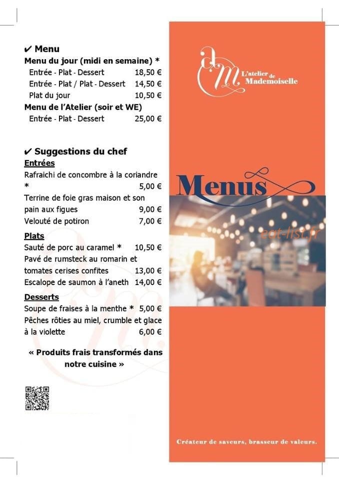 L'atelier de Mademoiselle — carte page 1