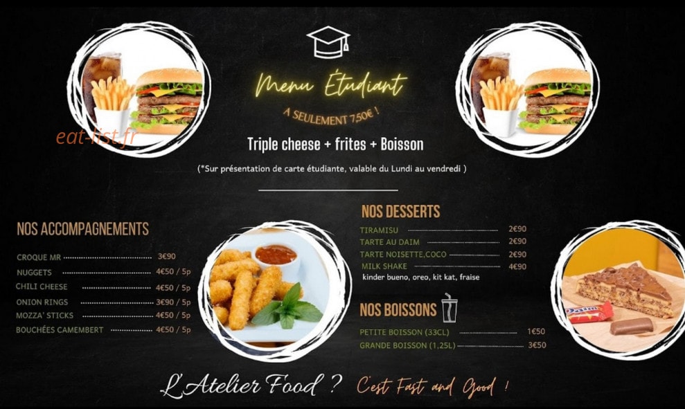 L'atelier Food — carte page 4