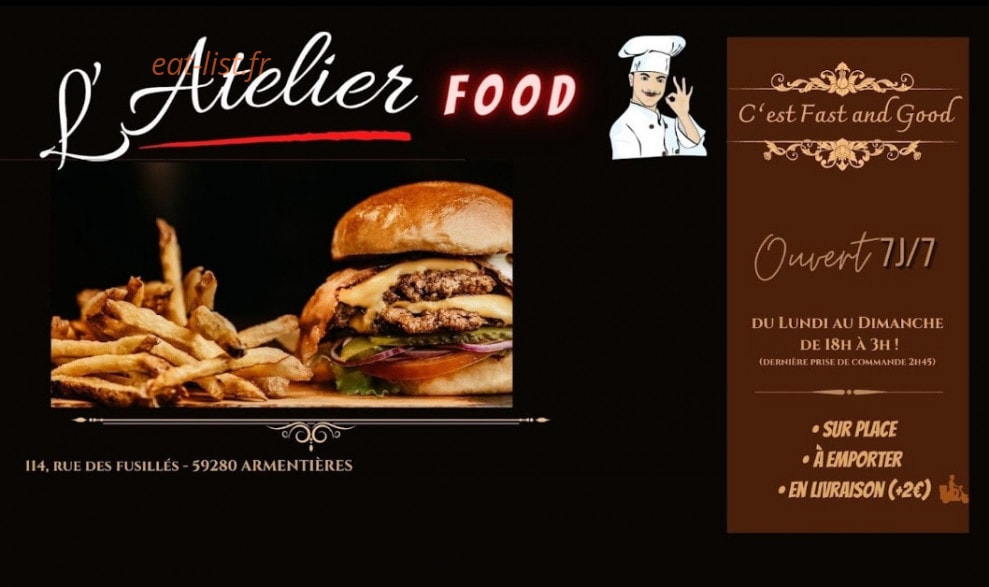 L'atelier Food — carte page 1