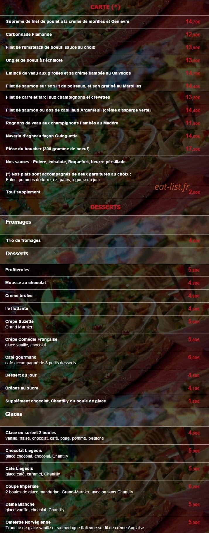 La Guinguette — carte page 7