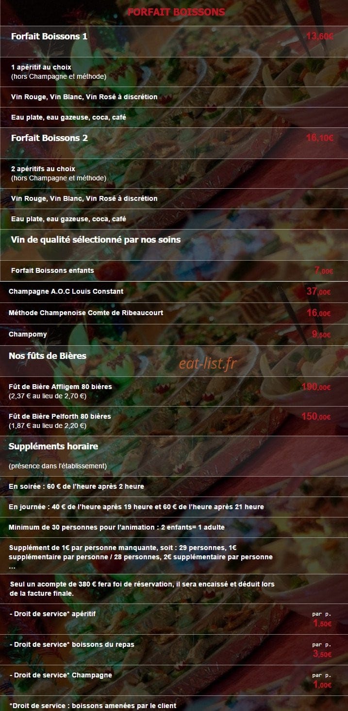La Guinguette — carte page 20