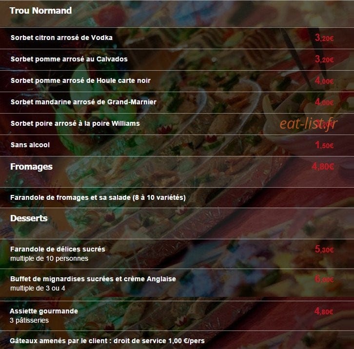 La Guinguette — carte page 14