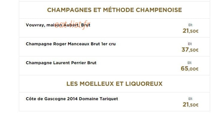 Le bistrot d'Arnaud — carte page 6