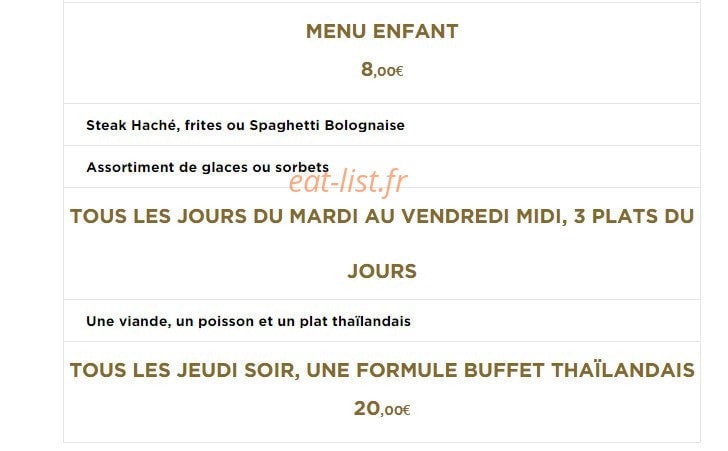Le bistrot d'Arnaud — carte page 2