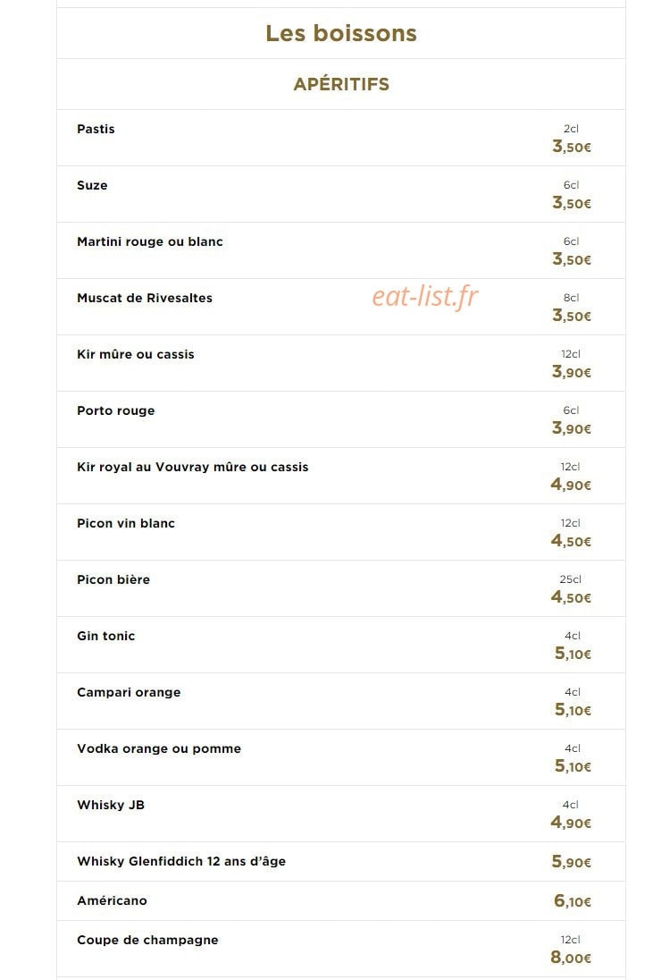 Le bistrot d'Arnaud — carte page 7