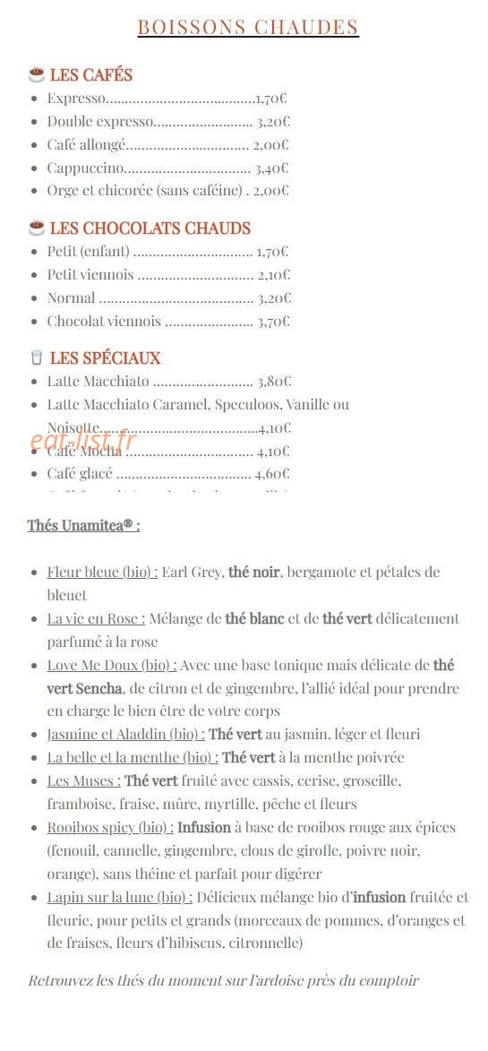 Le Polisson Gourmand — carte page 1