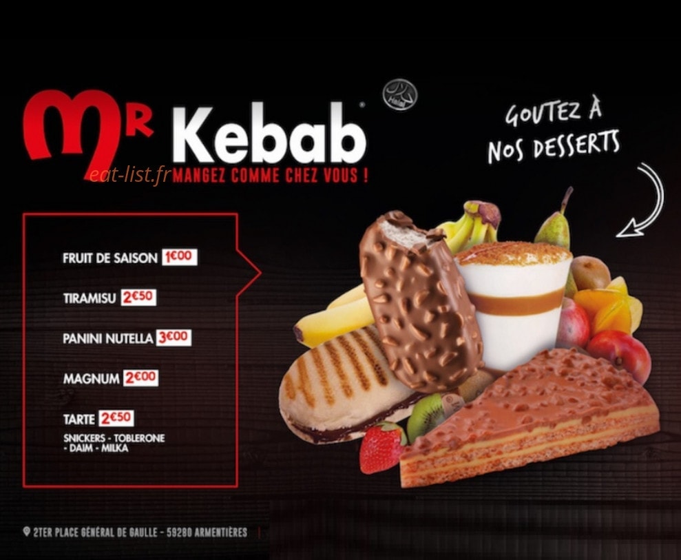 Mr Kebab — carte page 3