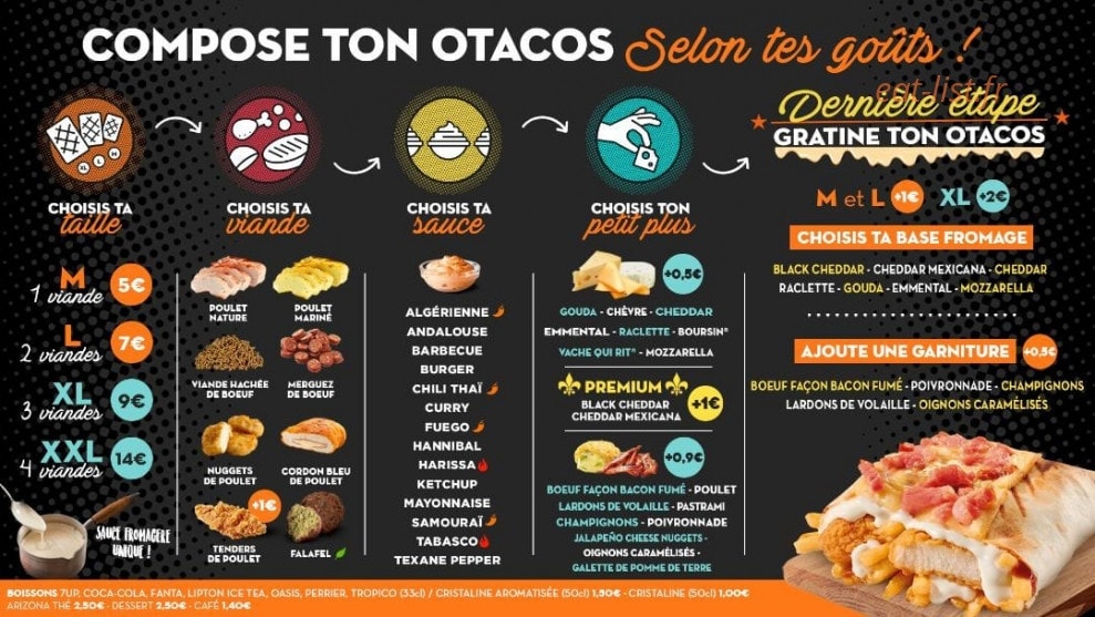 O’tacos — carte page 1