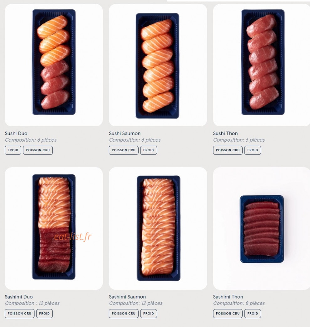 Sushi Daily — carte page 1