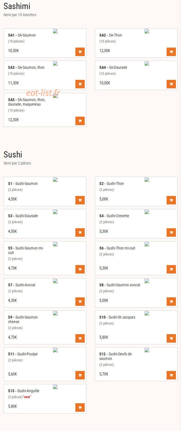 sushi's — carte page 12