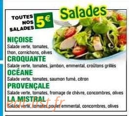 Urban Food — carte page 2