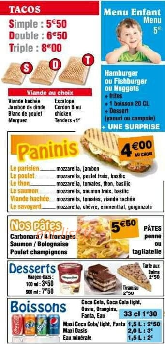 Urban Food — carte page 3