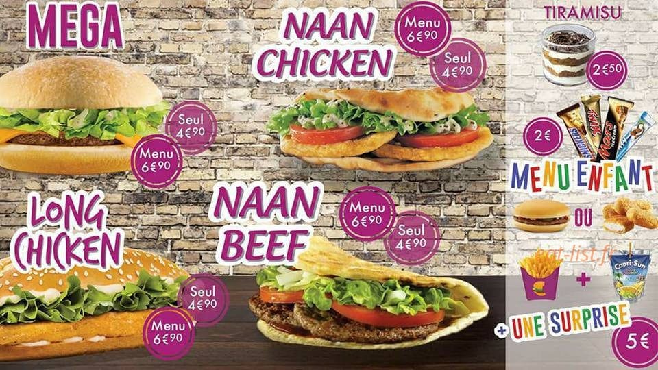 Urban Food — carte page 1