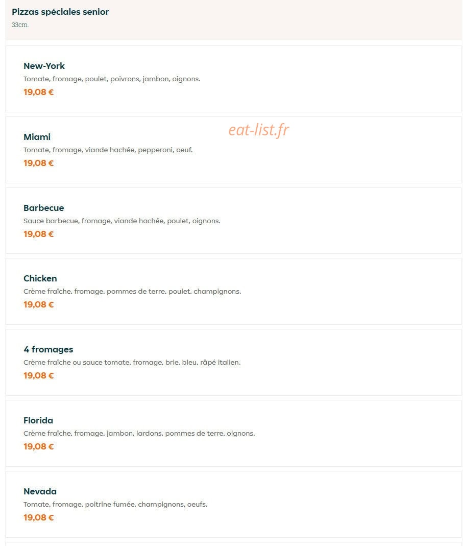 Pizza House — carte page 11