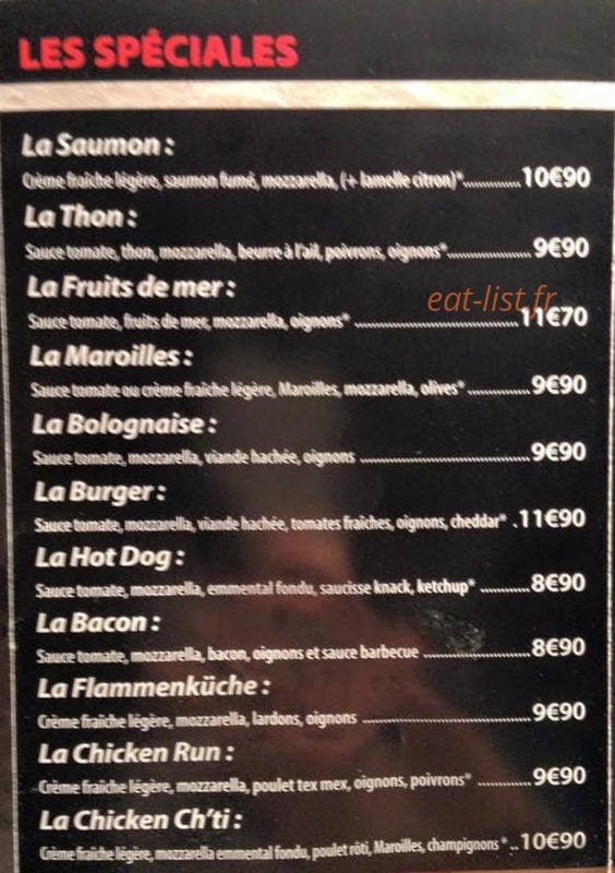 Pizza Run — carte page 2