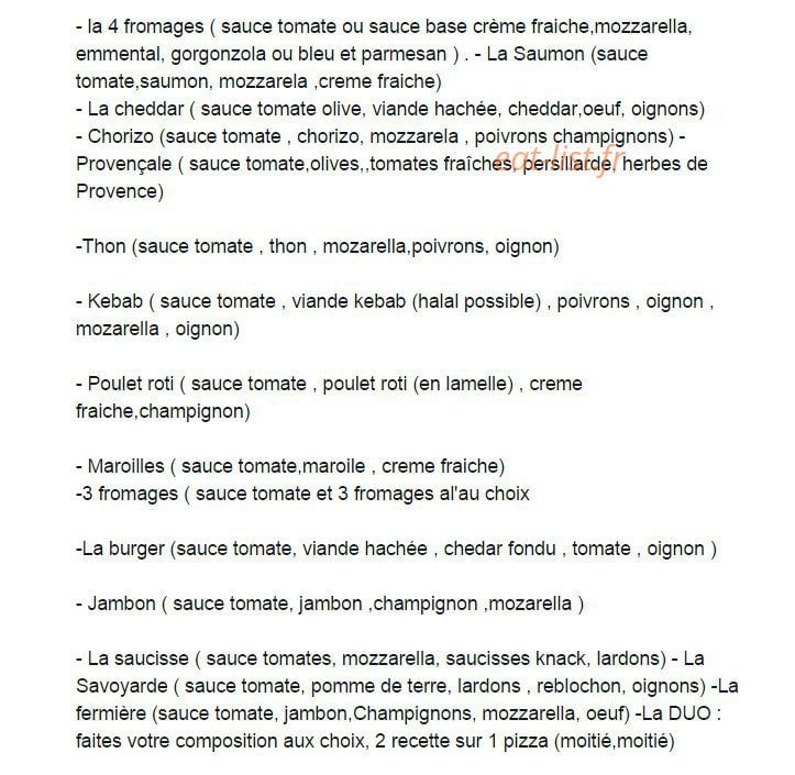 Pizza Run — carte page 1