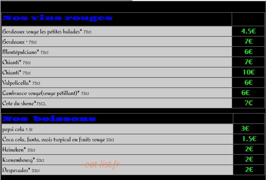 Pizz'appel — carte page 3