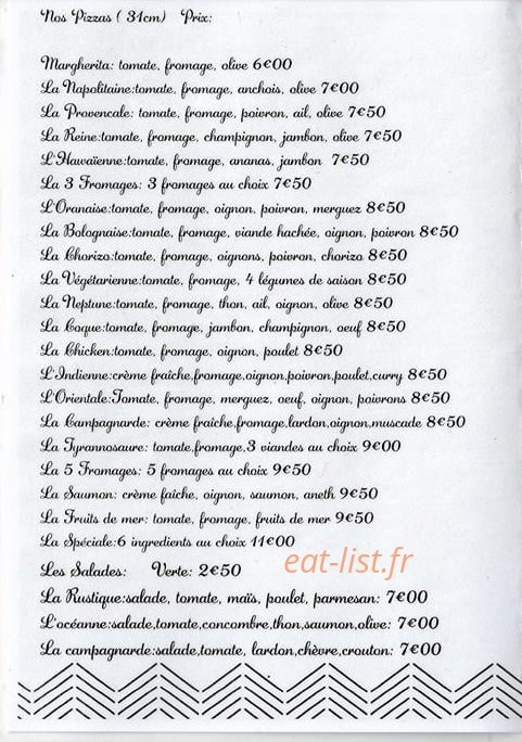 Pizzeria Del Gusto — carte page 2