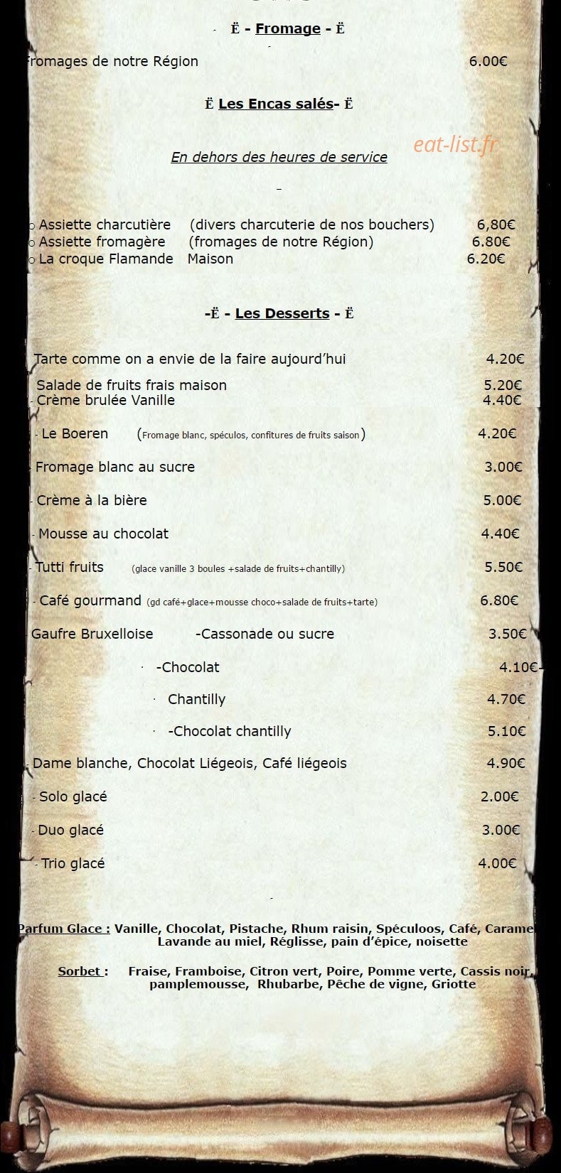 Estaminet Den Boeren Weg — carte page 2