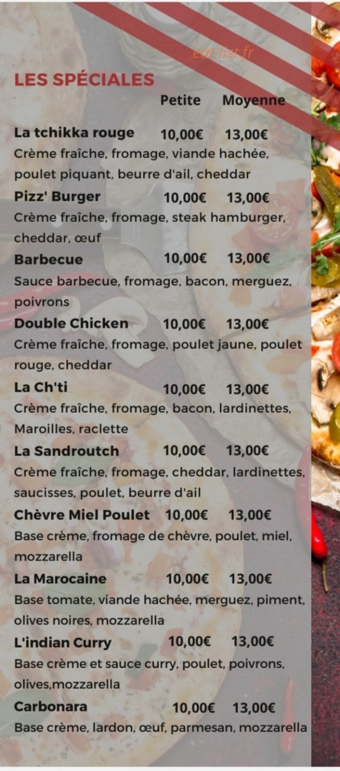Sandro Pizza — carte page 4