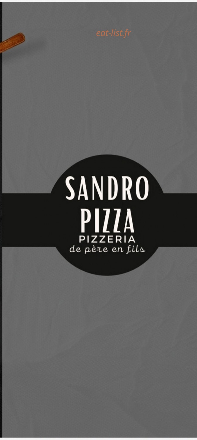Sandro Pizza — carte page 1