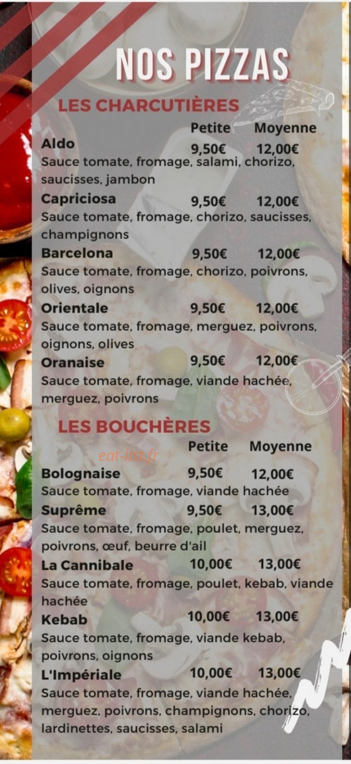 Sandro Pizza — carte page 2