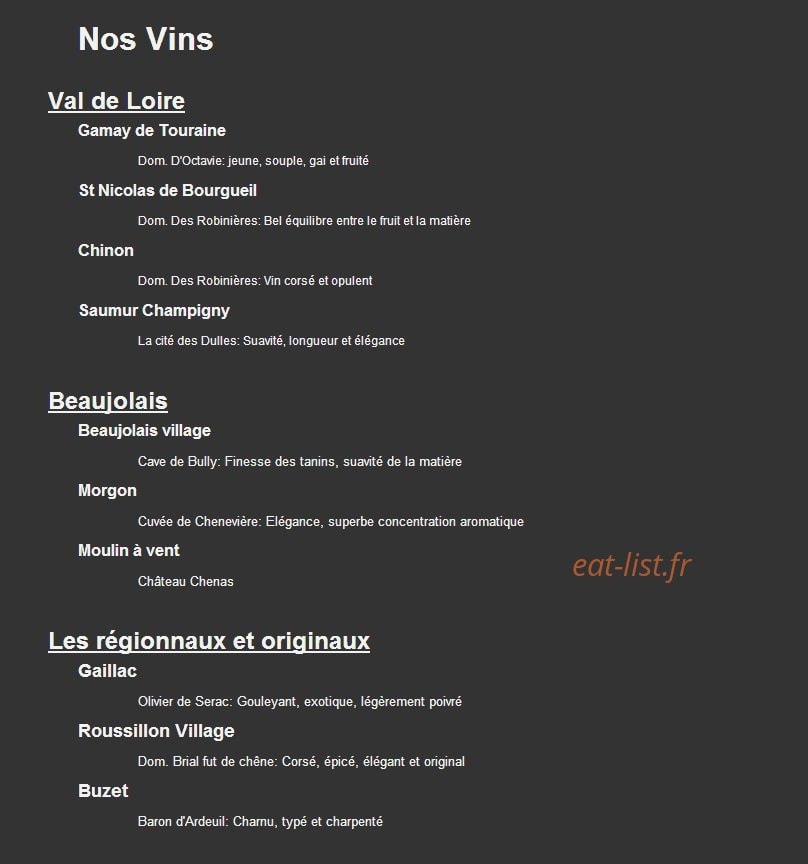 L' Amiral — carte page 7