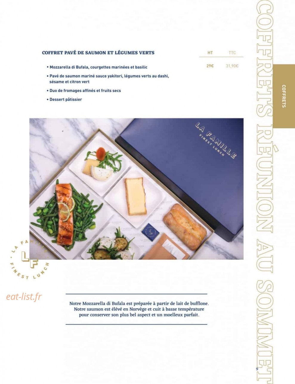 La Famille Finest Lunch — carte page 9
