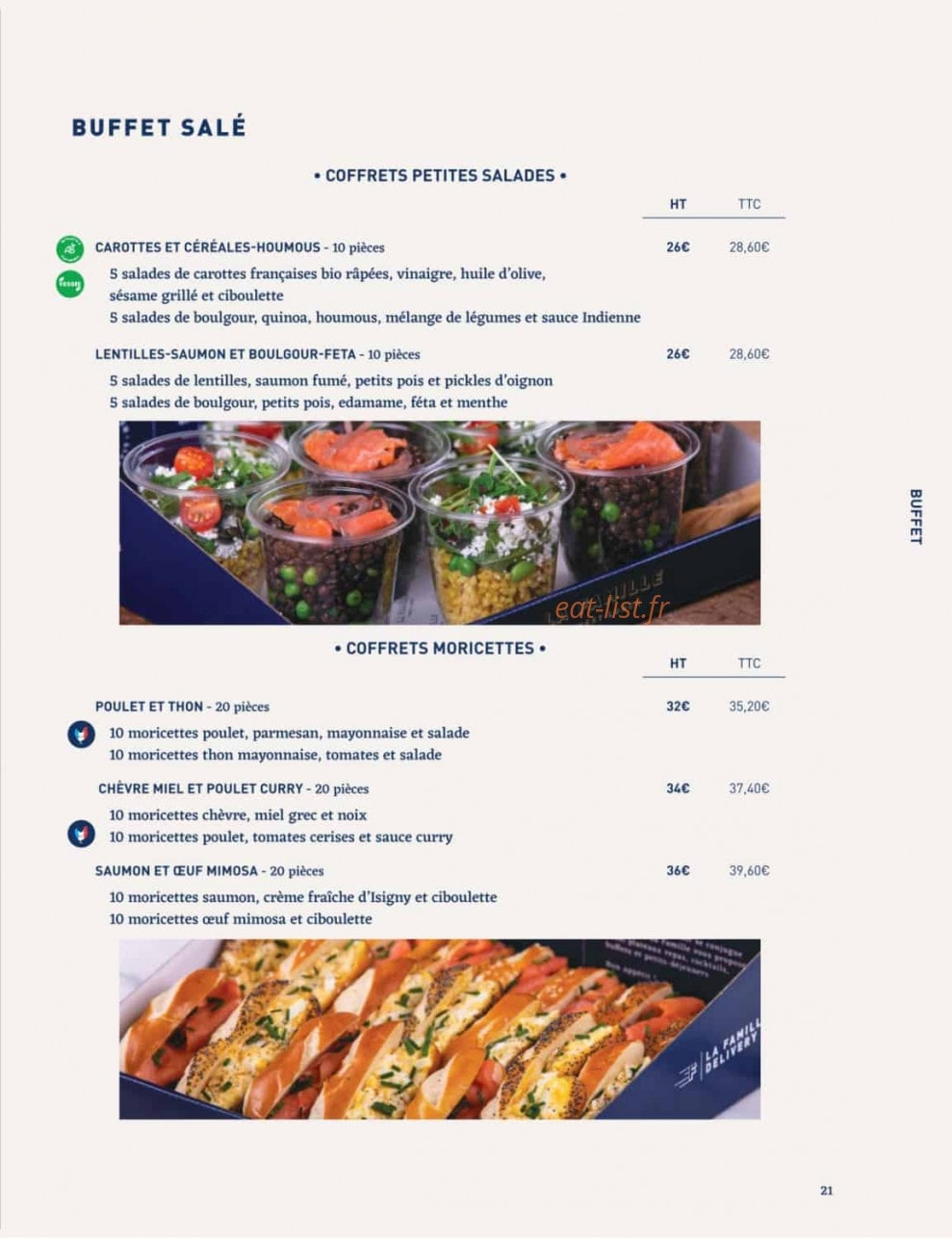 La Famille Finest Lunch — carte page 19