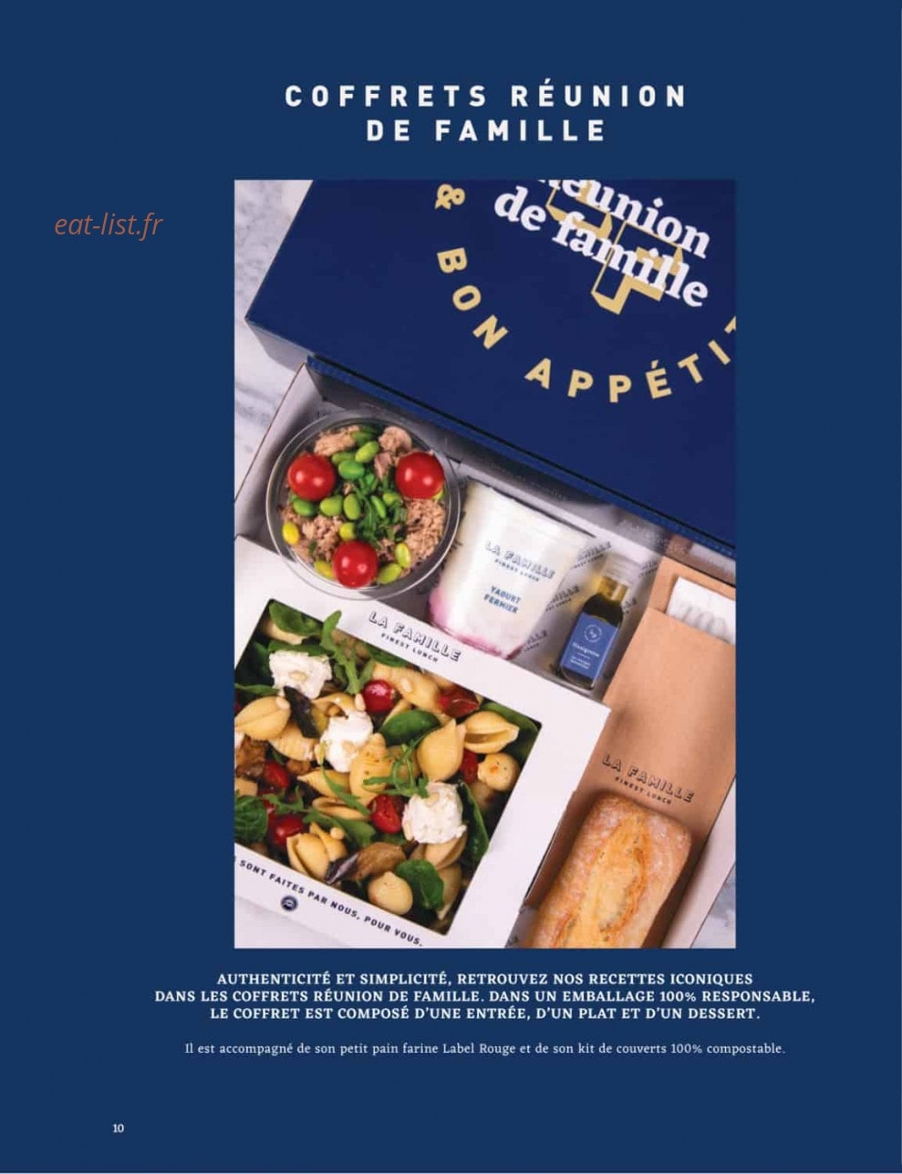 La Famille Finest Lunch — carte page 10