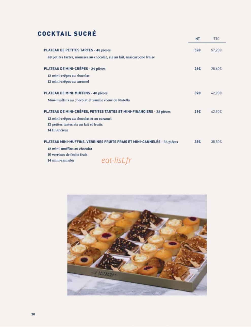 La Famille Finest Lunch — carte page 28