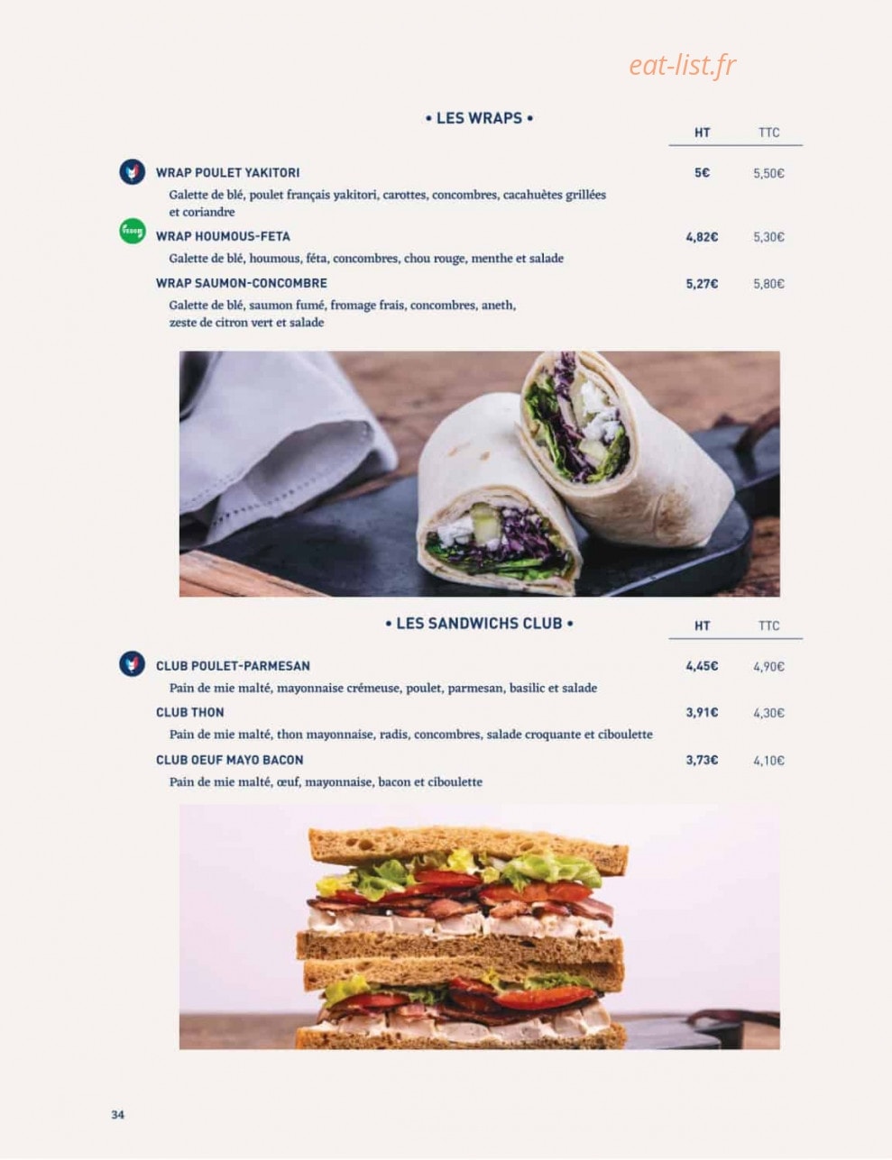 La Famille Finest Lunch — carte page 32