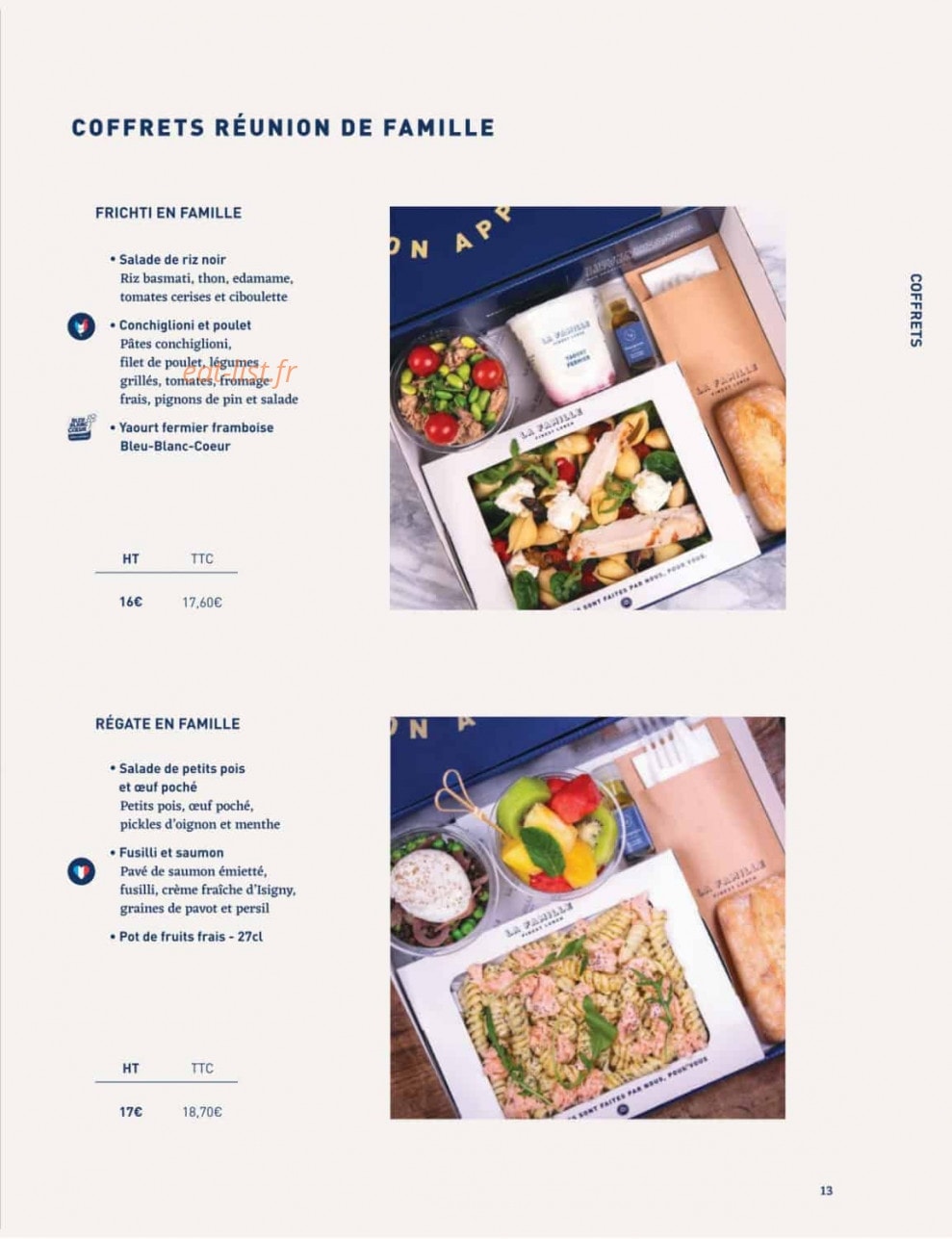 La Famille Finest Lunch — carte page 11