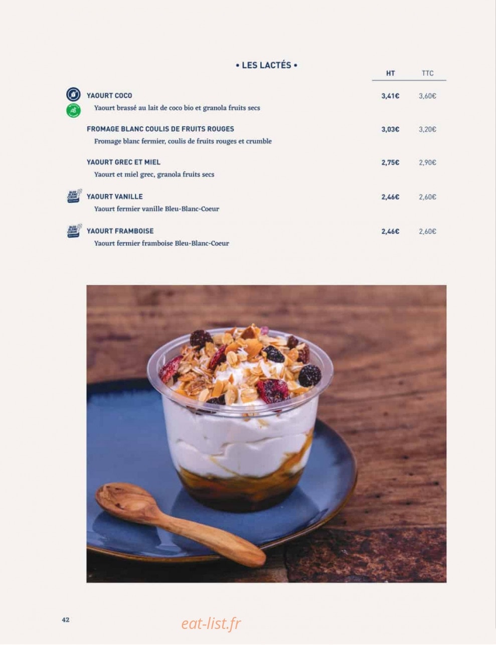 La Famille Finest Lunch — carte page 40