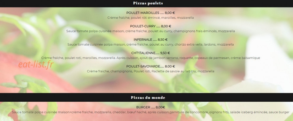 Pizza Enzo — carte page 2