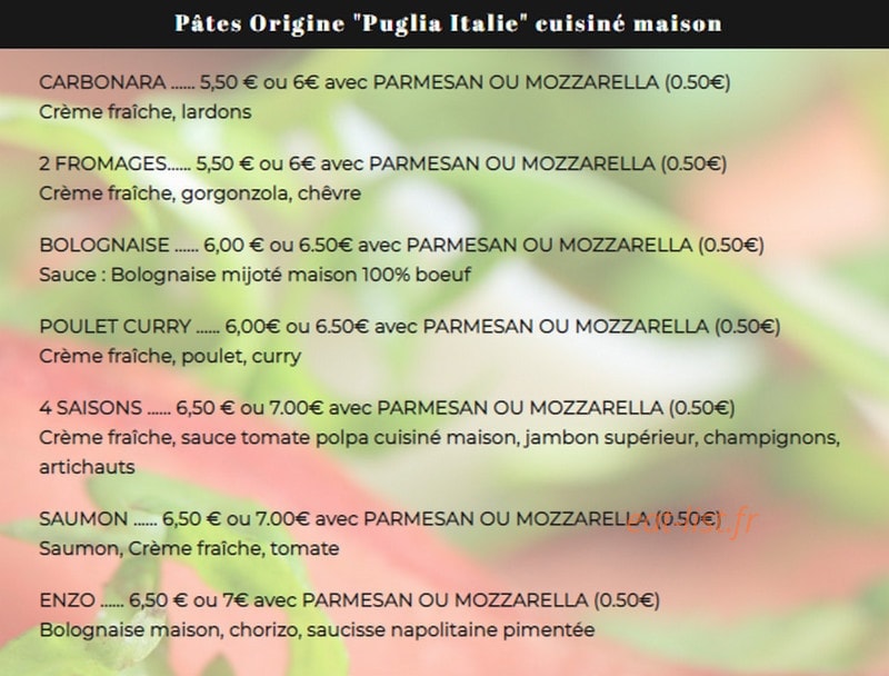 Pizza Enzo — carte page 6