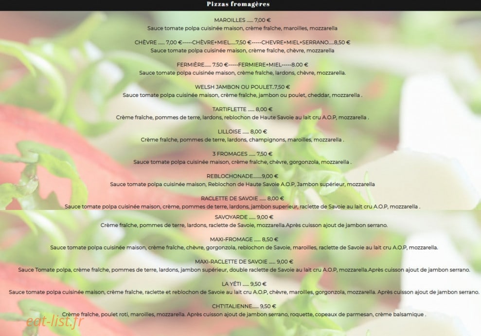Pizza Enzo — carte page 3