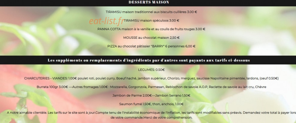 Pizza Enzo — carte page 7