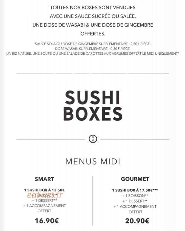 Sushi Shop — carte page 8