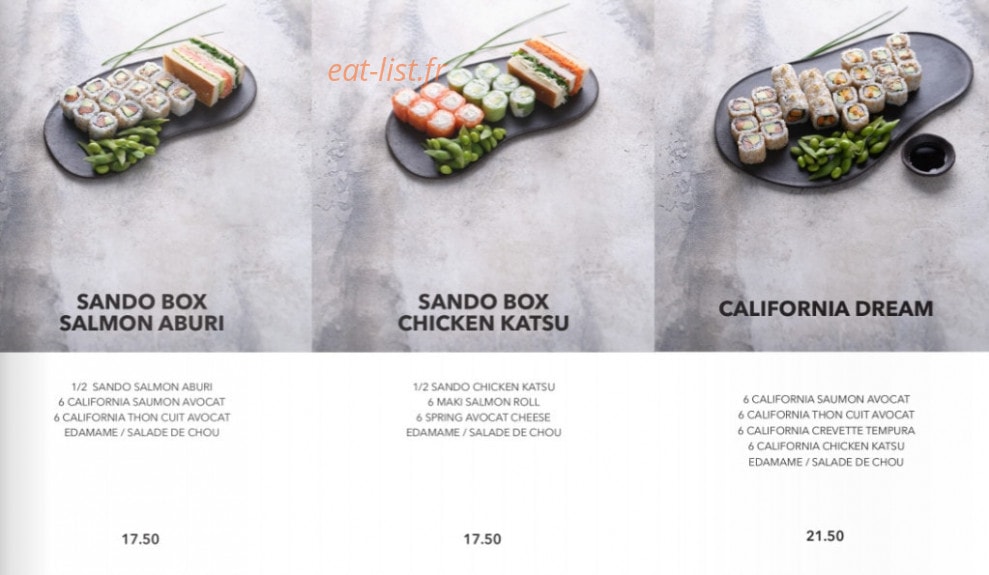 Sushi Shop — carte page 11
