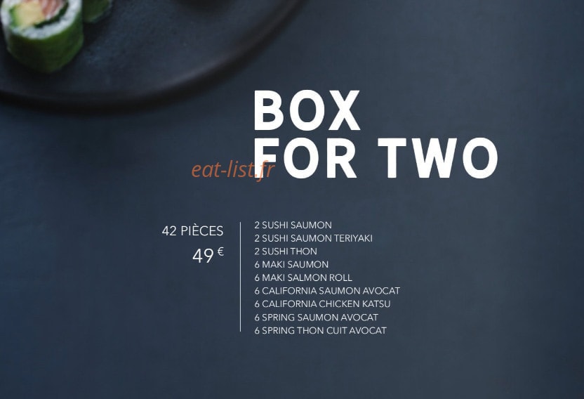 Sushi Shop — carte page 13