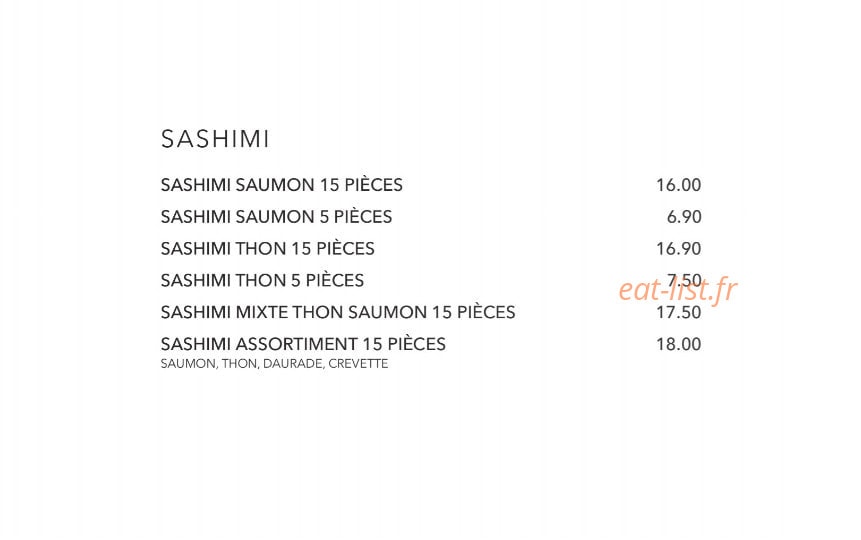 Sushi Shop — carte page 27