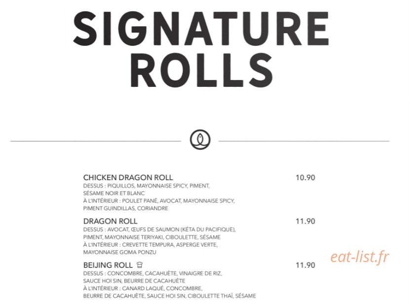 Sushi Shop — carte page 26