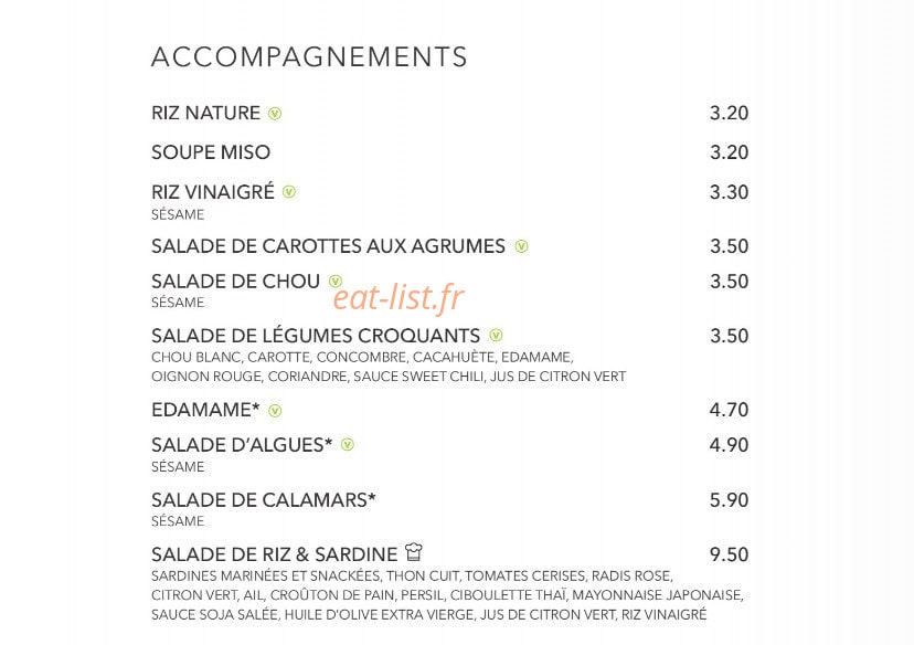 Sushi Shop — carte page 35